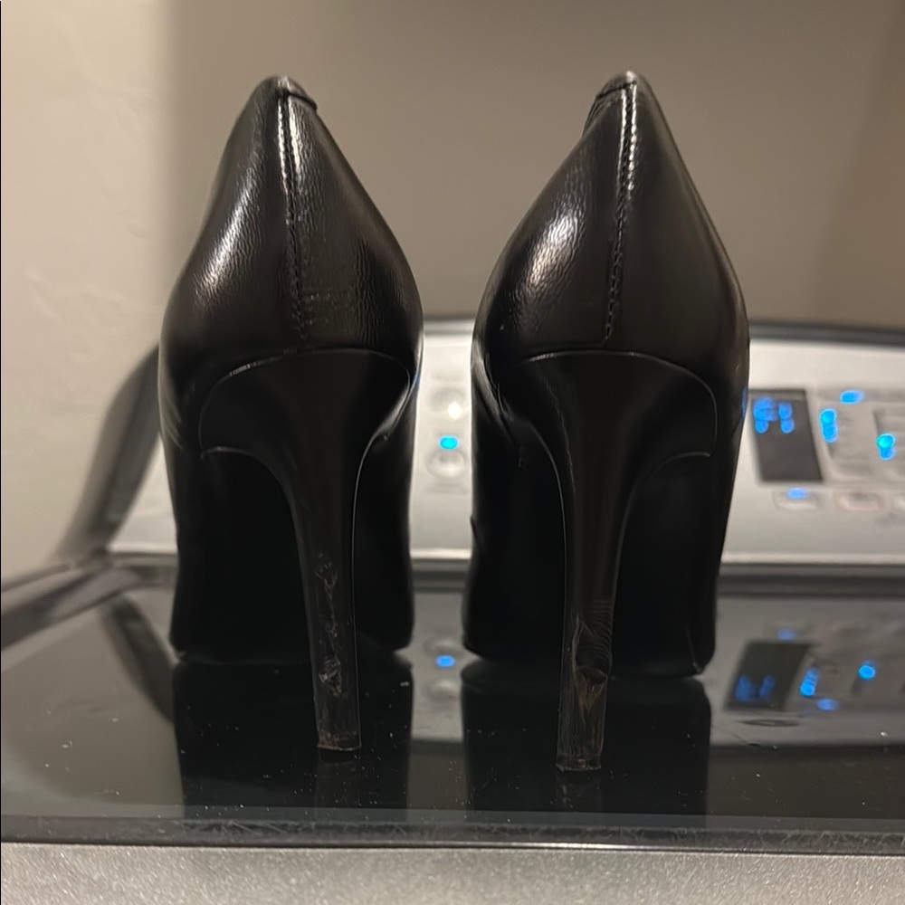 Nine West Black Leather Heels - Picture 2 of 3
